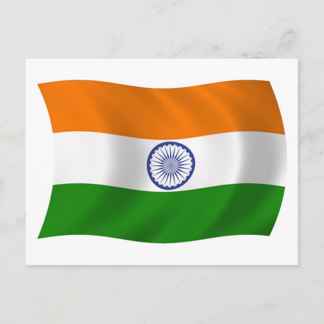 Indische Flagge Postkarte (Vorderseite)