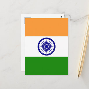 Indische Flagge Postkarte