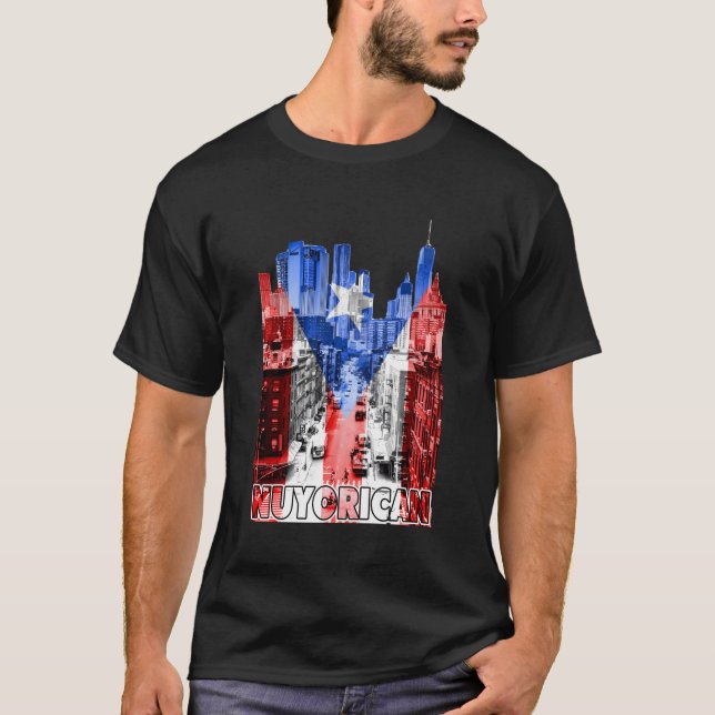 Indische Flagge Puerto Rico Tshirt (Vorderseite)