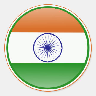 Indische Flagge Runder Aufkleber
