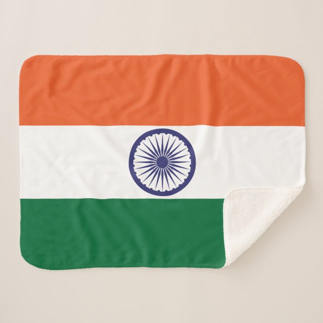 Indische Flagge Sherpadecke (Vorderseite (Horizontal))