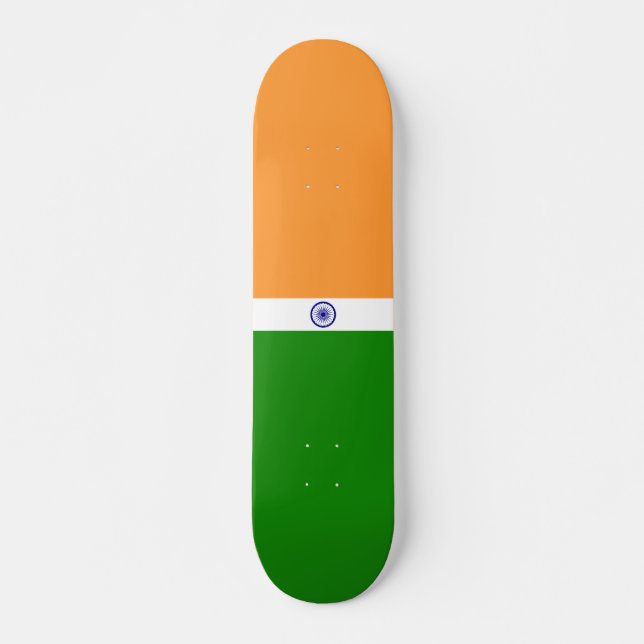 Indische Flagge Skateboard (Vorne)