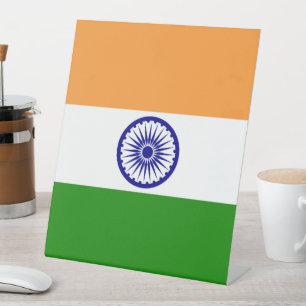 Indische Flagge Sockelschild