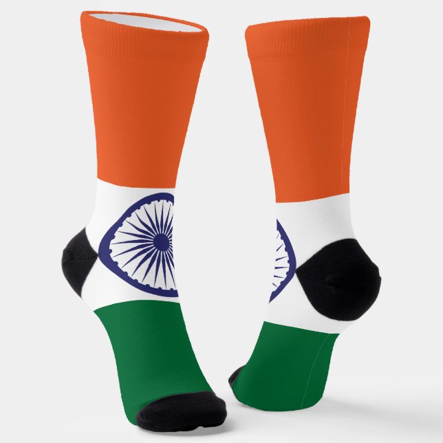 Indische Flagge Socken (Gewinkelt)
