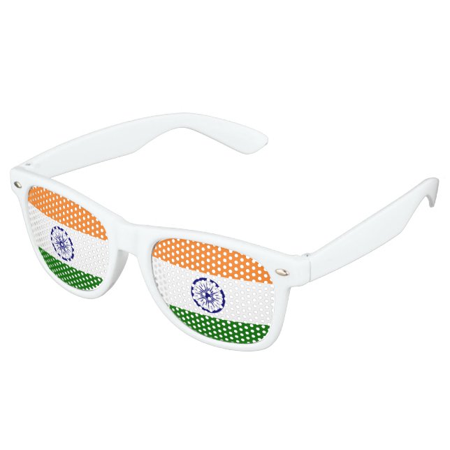 Indische Flagge Sonnenbrille (Schrägansicht)