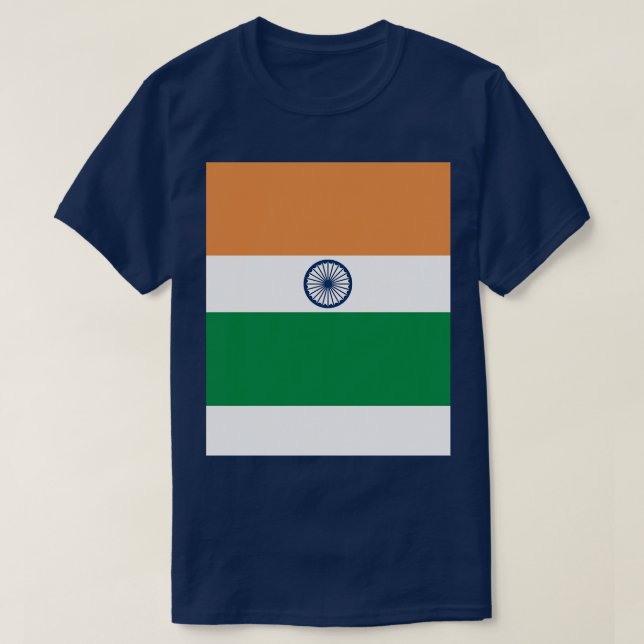 Indische Flagge T-Shirt (Design vorne)
