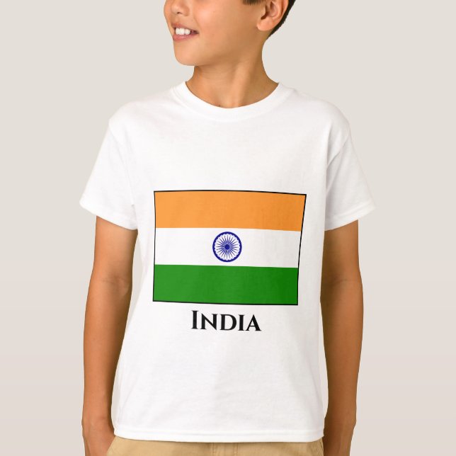 Indische Flagge T-Shirt (Vorderseite)