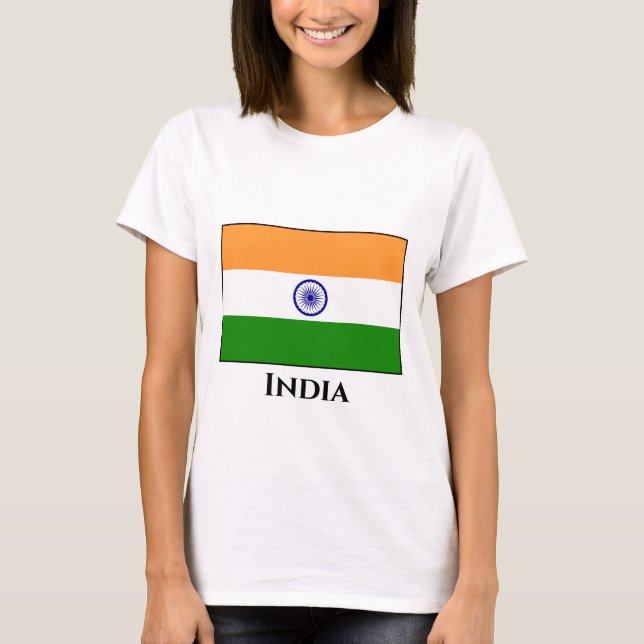 Indische Flagge T-Shirt (Vorderseite)