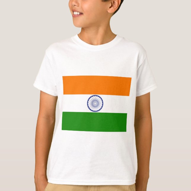 Indische Flagge T-Shirt (Vorderseite)