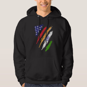 Indische Flagge USA Patriot Heritage Mon Hoodie