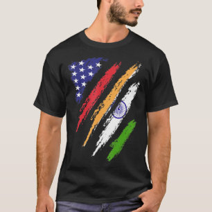 Indische Flagge USA Patriot Heritage Mon T-Shirt