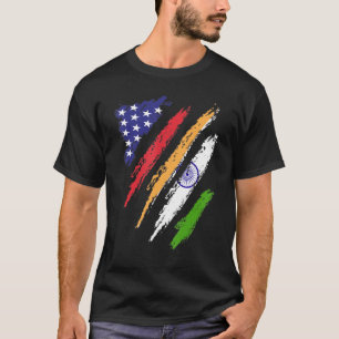 Indische Flagge USA Patriot Heritage Mon T-Shirt
