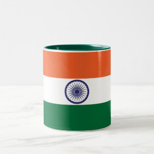 Indische Flagge Zweifarbige Tasse