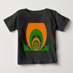 Indische Flaggenfarben Kaleidoskop Baby T-shirt