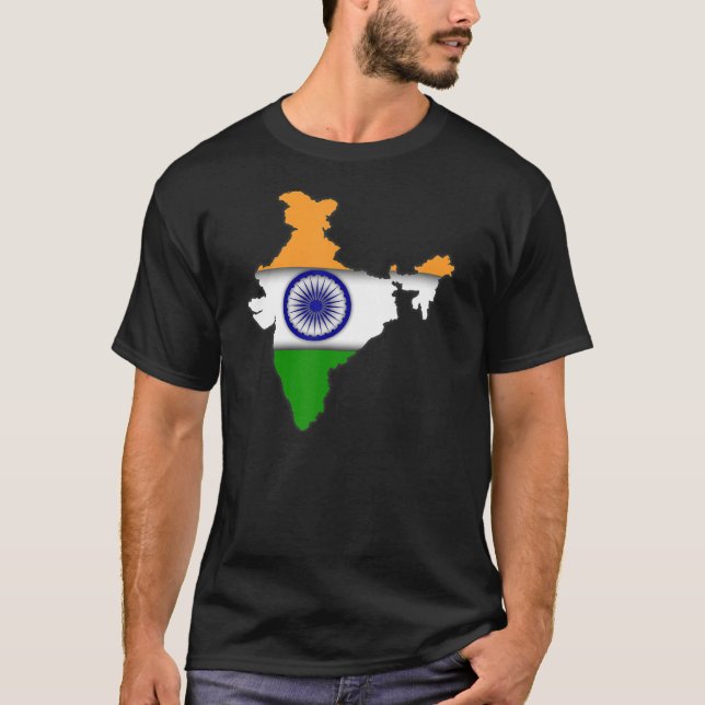 Indische Flaggenfarben Land Indisches Asien C T-Shirt (Vorderseite)