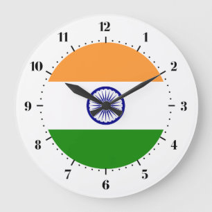 Indische Flaggenuhren Große Wanduhr
