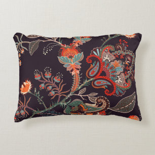 Indische Flora Big Seamless Natur Dekokissen