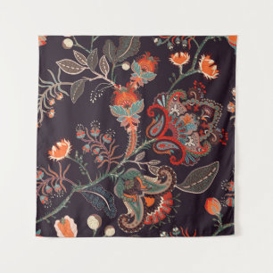 Indische Flora Big Seamless Natur Wandteppich