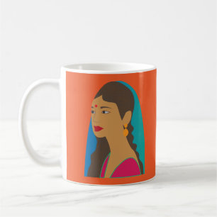 Indische Frau Kaffeetasse