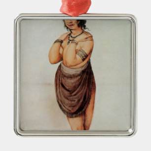 Indische Frau Silbernes Ornament