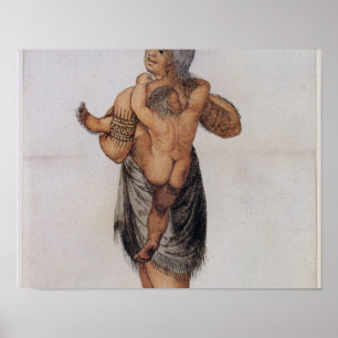 Indische Frau und Baby von Pomeiooc Poster