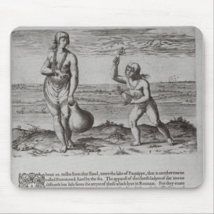 Indische Frau und junges Mädchen Mousepad