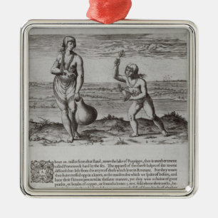 Indische Frau und junges Mädchen Silbernes Ornament