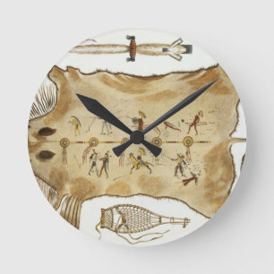 Indische Geräte und Arme, überziehen 21 von Runde Wanduhr