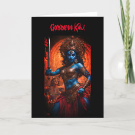 Indische Göttin Kali Grußkarte! Dankeskarte