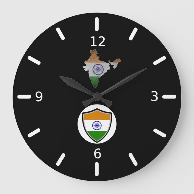Indische Großuhr Große Wanduhr (Vorderseite)
