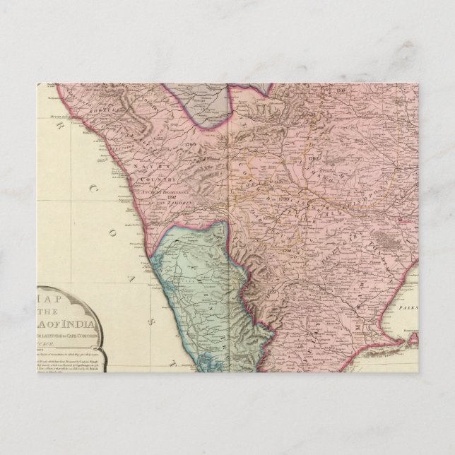 Indische Halbinsel Süd Postkarte (Vorderseite)