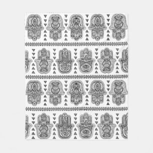 Indische Hand gezeichnetes Hamsa Gekritzel Fleecedecke