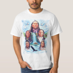 Indische Häuptlinge Indianer Mens Weißer Wert T-Shirt