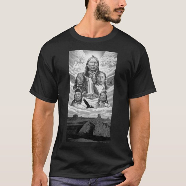 Indische Häuptlinge malen Indianermassen Schwarz T-Shirt (Vorderseite)