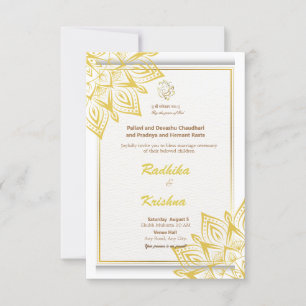 Indische Hindu einfache Hochzeitseinladung Einladung