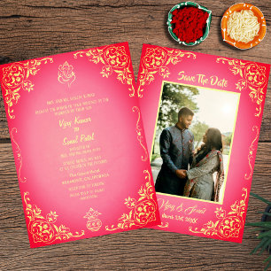 Indische Hindu Hochzeitseinladung mit individuelle Einladung