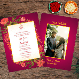 Indische Hindu Hochzeitseinladung mit individuelle Einladung