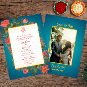 Indische Hindu Hochzeitseinladung mit individuelle Einladung