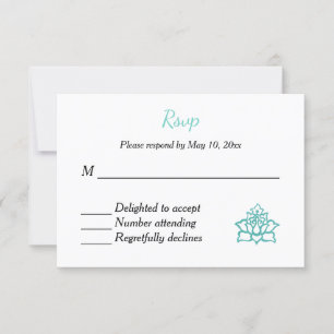 Indische Hindu-Hochzeitseinladung RSVP Karte