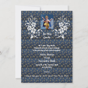Indische Hochzeit Einladung mit Ganesha