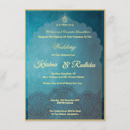 Indische Hochzeit elegante Ganesha Ankündigung