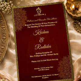 Indische Hochzeit elegante Ganesha Ankündigung