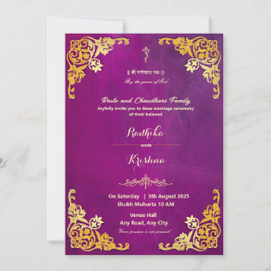Indische Hochzeit Ganesha Hindu Einladung