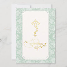 Indische Hochzeit Ganesha Hinteru Einladung