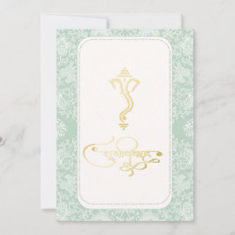 Indische Hochzeit Ganesha Hinteru Einladung