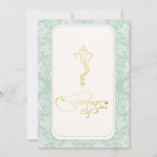 Indische Hochzeit Ganesha Hinteru Einladung