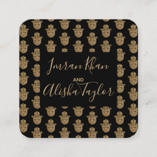 Indische Hochzeit Gold Hamsa Henna Ankündigung Begleitkarte