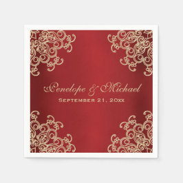 Indische Hochzeit im Rot- und Goldstil Serviette