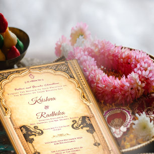 Indische Hochzeit Royal ethnische Luxus-Einladung Einladung