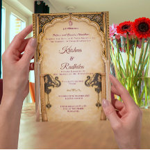 Indische Hochzeit Royal ethnische Luxus-Einladung